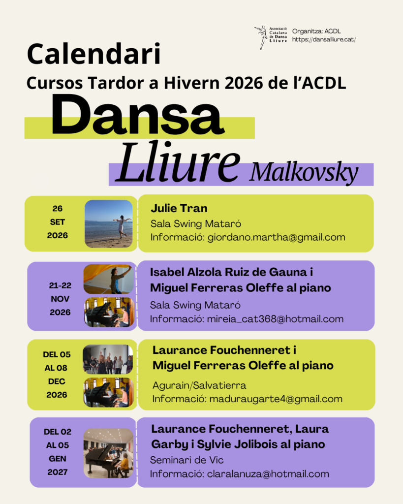Calendari Tardor-Hivern 2026 de l’ACDL